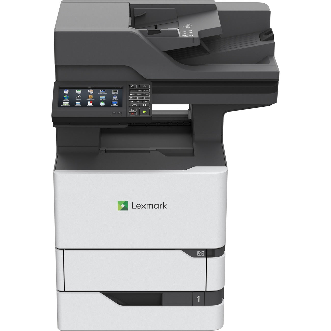 Lexmark MX720 MX722adhe Laser Multifunction Printer-Monochrome-Copier/Fax/Scanner-70 ppm Mono Print-1200x1200 Print-Automatic Duplex Print-350000 Pages Monthly-650 sheets Input-Color Scanner-600 Optical Scan-Monochrome Fax-Gigabit Ethernet Lexmark MX720 MX722adhe Laser Multifunction Printer-Monochrome-Copier/Fax/Scanner-70 ppm Mono Print-1200x1200 Print-Automatic Duplex Print-350000 Pages Monthly-650 sheets Input-Color Scanner-600 Optical Scan-Monochrome Fax-Gigabit Ethernet